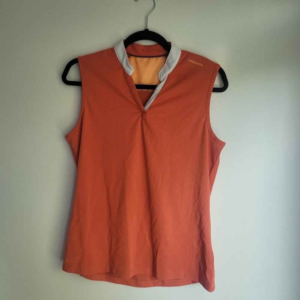 Decathalon orange sleeveless top